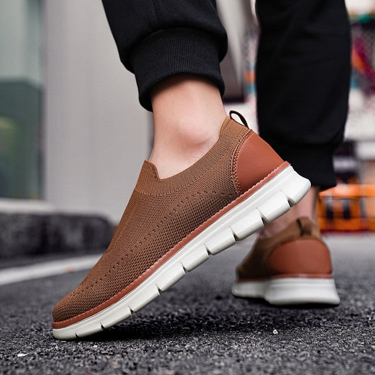 Sneakers slip-on tricotées pour homme