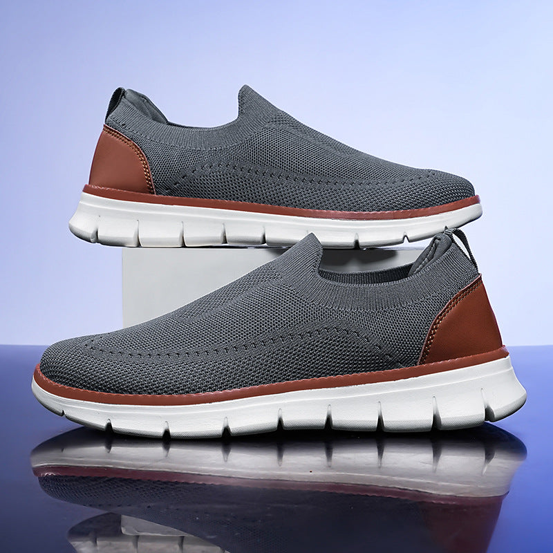 Sneakers slip-on tricotées pour homme