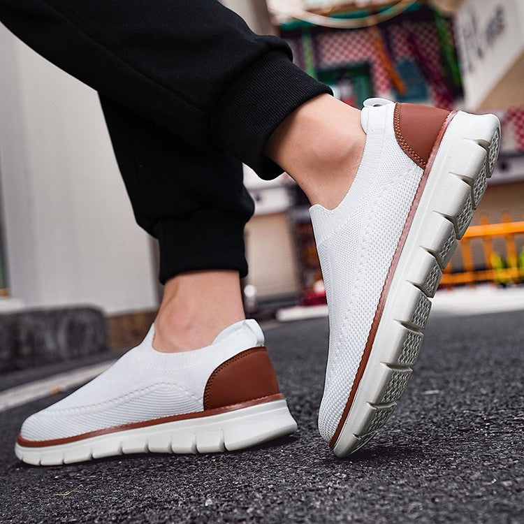 Sneakers slip-on tricotées pour homme