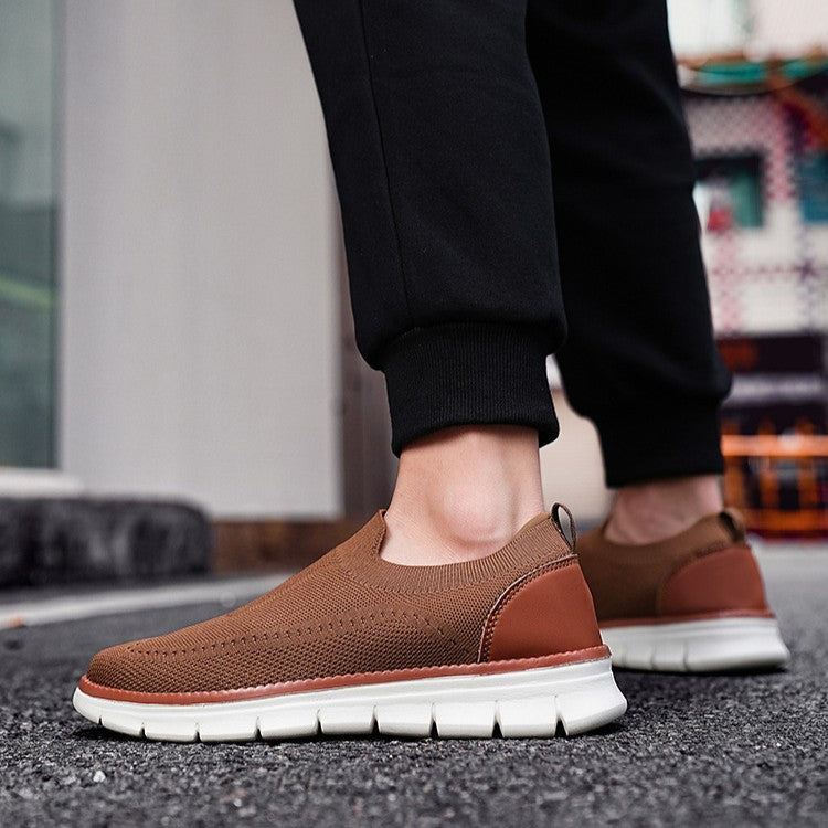 Sneakers slip-on tricotées pour homme