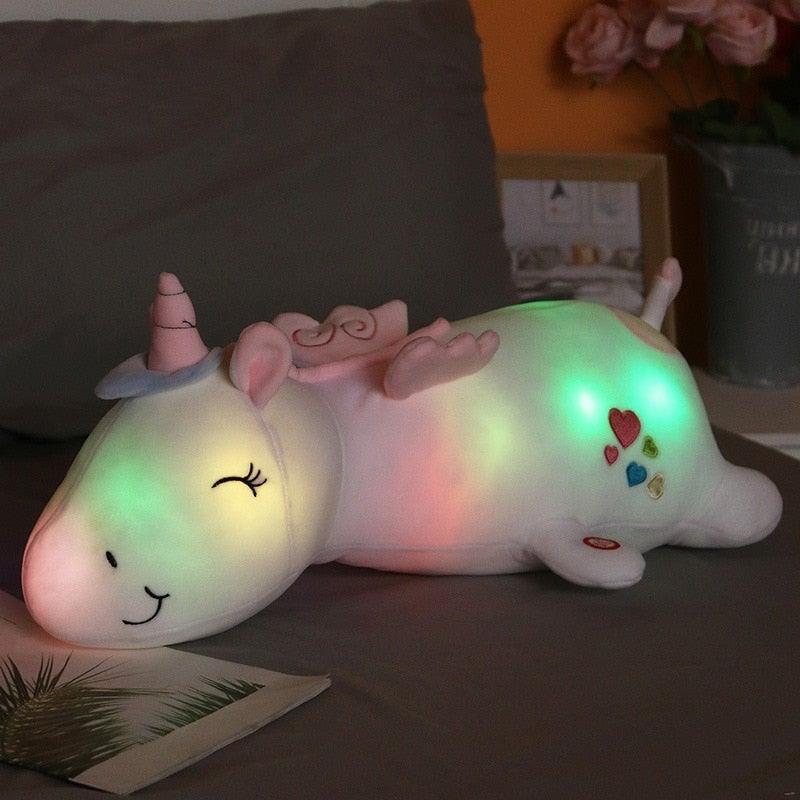 Soft Plush Unicorn Toy with Lighting Function – Perfect Gift for Children, Safe and Velvety Material