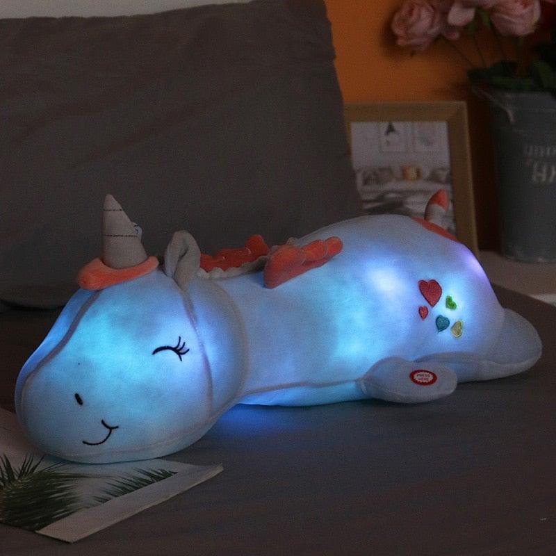 Soft Plush Unicorn Toy with Lighting Function – Perfect Gift for Children, Safe and Velvety Material