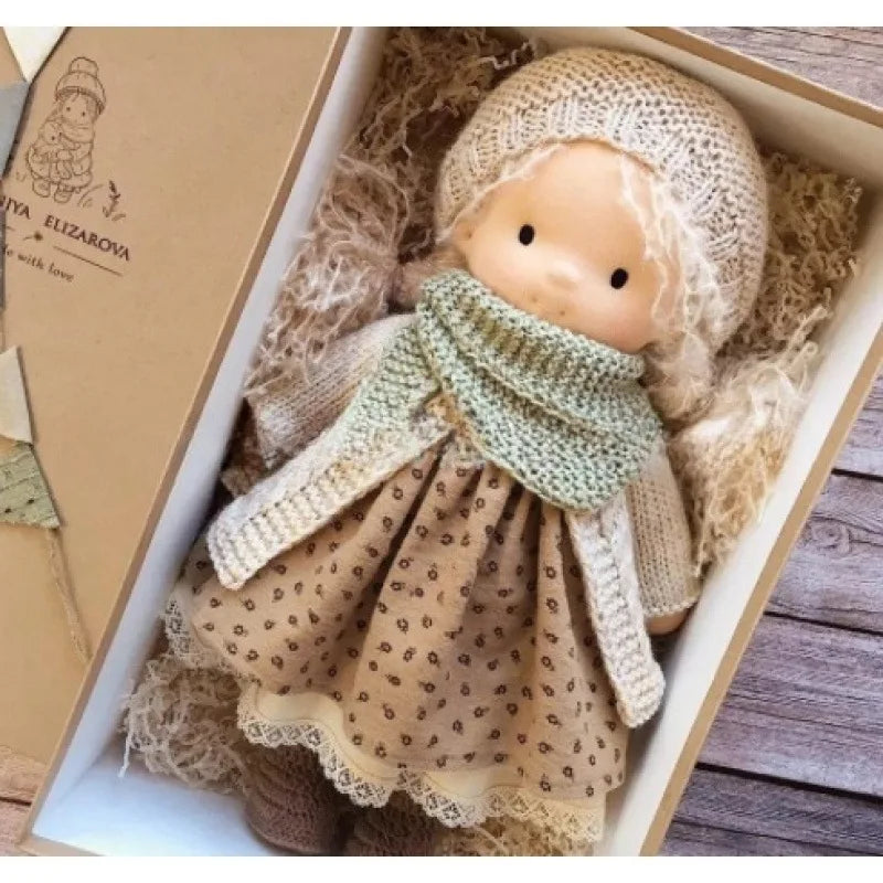 Soft Waldorf Doll Made of Fabric in a Charming Decorative Box