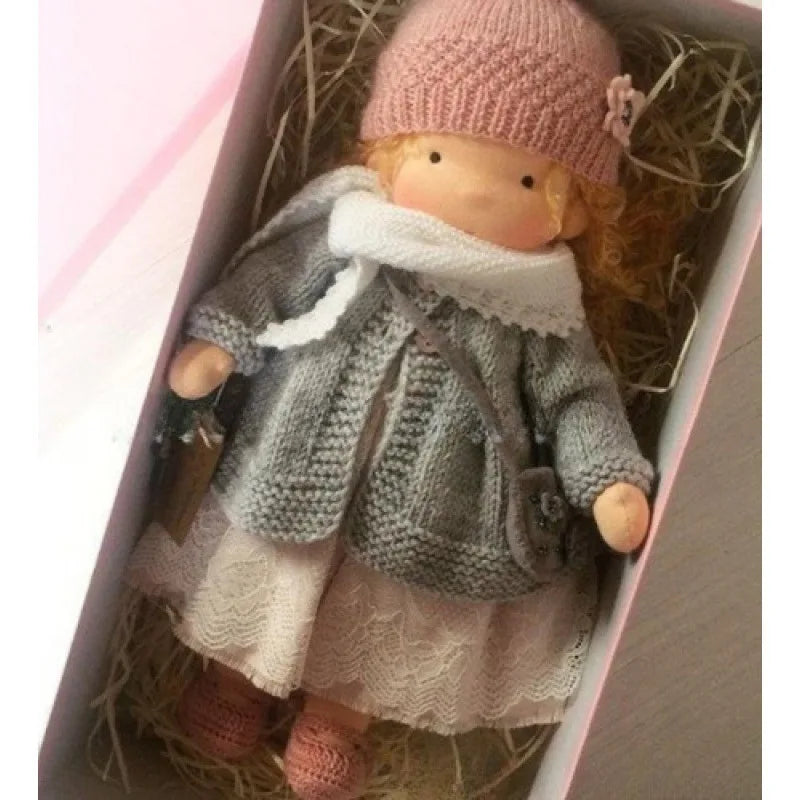 Soft Waldorf Doll Made of Fabric in a Charming Decorative Box