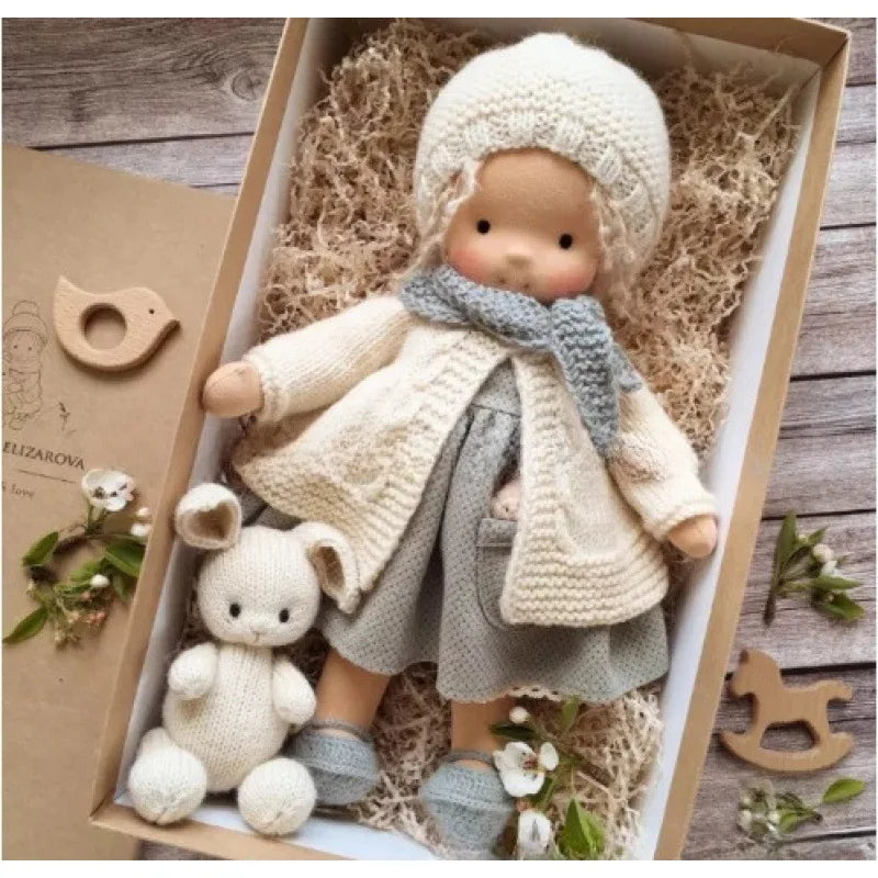 Soft Waldorf Doll Made of Fabric in a Charming Decorative Box