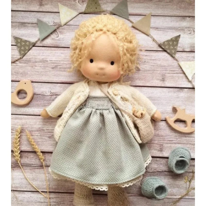 Soft Waldorf Doll Made of Fabric in a Charming Decorative Box
