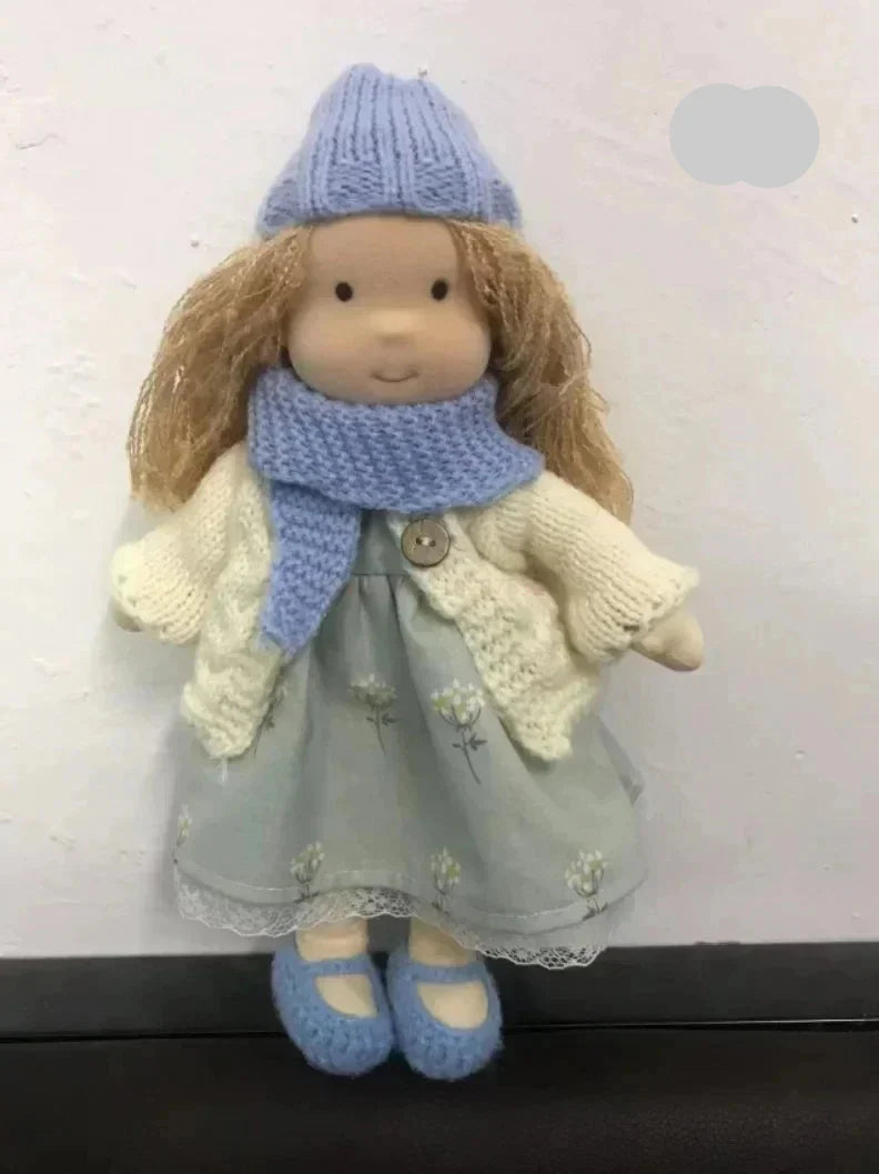 Soft Waldorf Doll Made of Fabric in a Charming Decorative Box