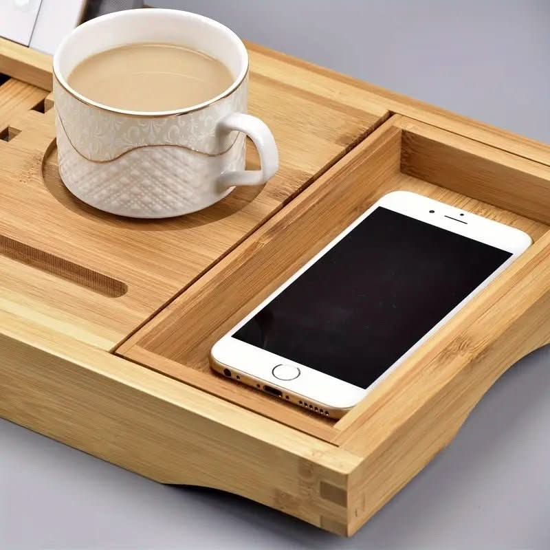 SOLAVERA – Luxurious Extendable Bamboo Bathtub Tray