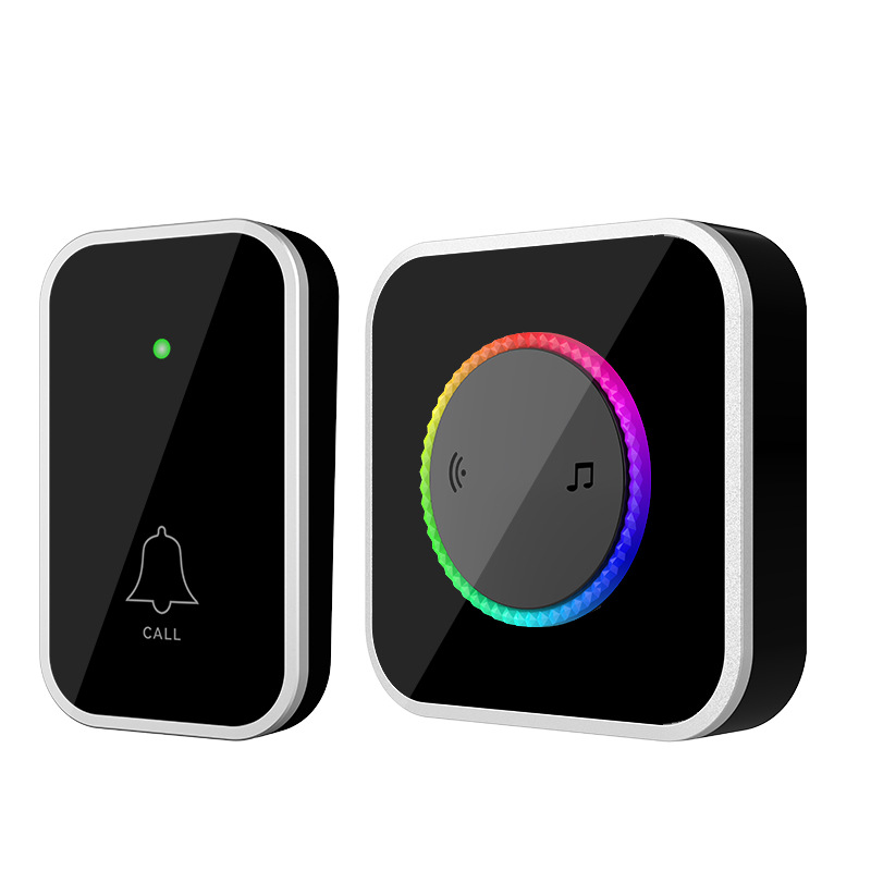 Sonnette sans fil avec éclairage LED 7 couleurs