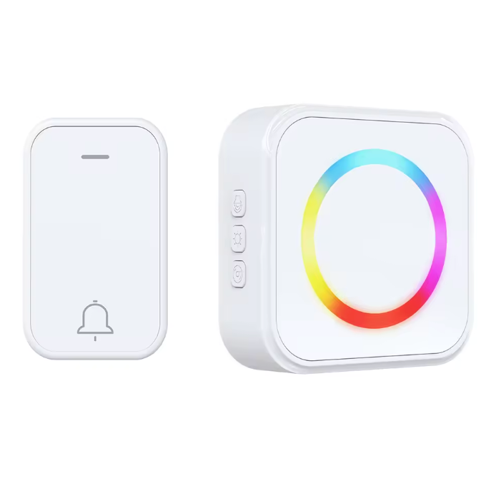 Sonnette sans fil avec éclairage LED 7 couleurs