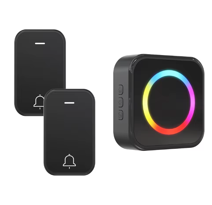 Sonnette sans fil avec éclairage LED 7 couleurs