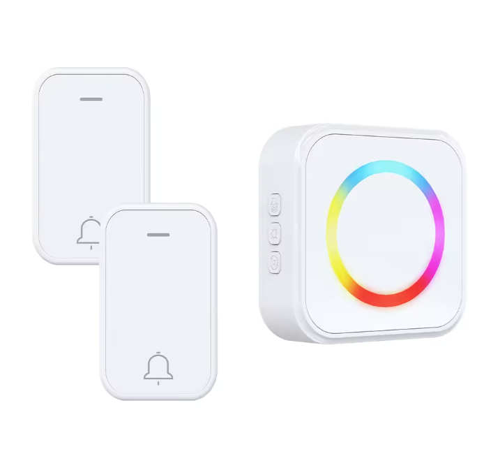 Sonnette sans fil avec éclairage LED 7 couleurs
