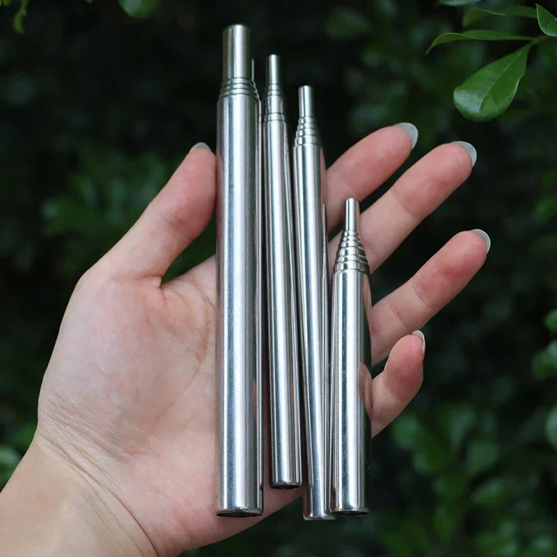 Soufflet de feu télescopique en acier inoxydable pour camping