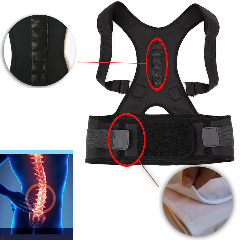 Soutien dorsal - Correcteur de posture et magnétothérapie pour un dos en bonne santé