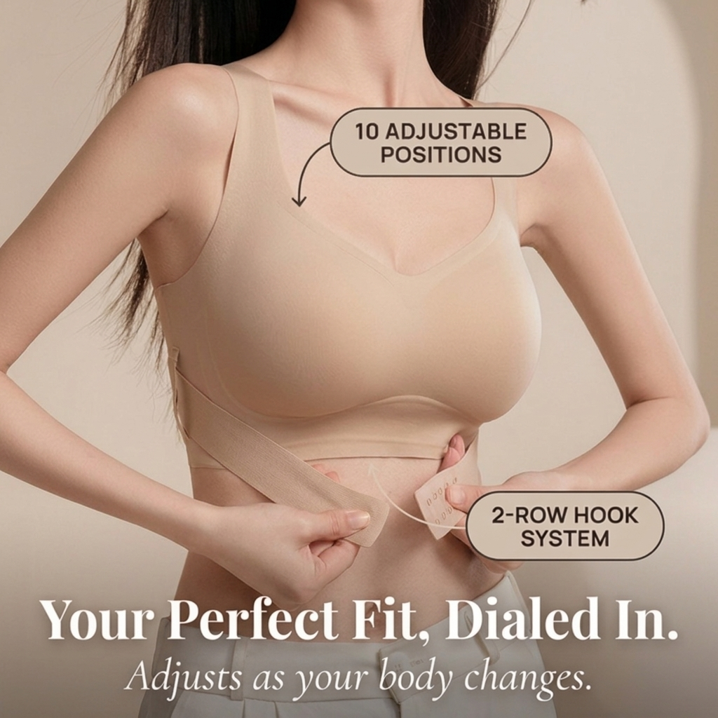 Soutien-gorge de maintien de la posture sans armatures à fermeture avant