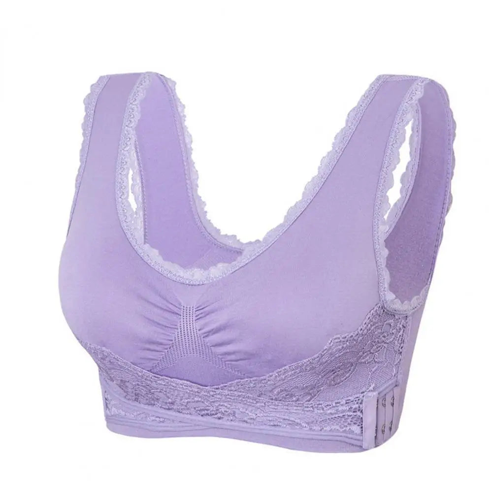 Soutien-gorge sans armatures pour femme avec boucles croisées sur l'avant