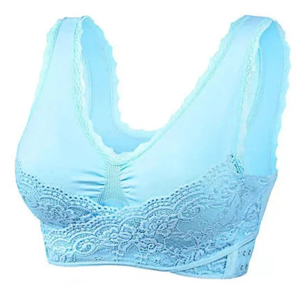 Soutien-gorge sans armatures pour femme avec boucles croisées sur l'avant
