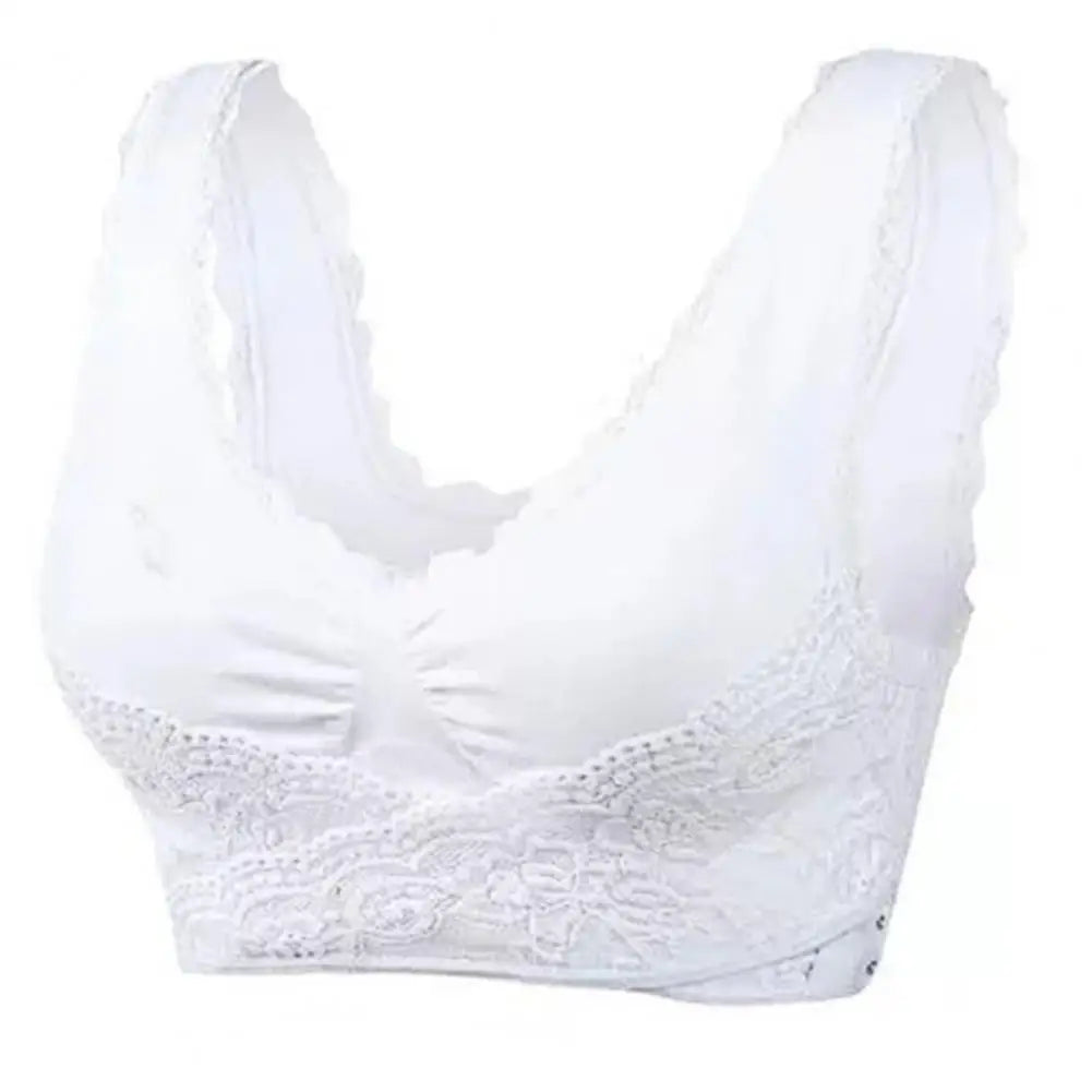 Soutien-gorge sans armatures pour femme avec boucles croisées sur l'avant