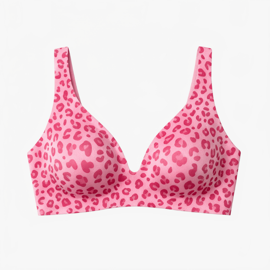 Soutien-gorge sans coutures sans armatures effet liftant avec col en V profond