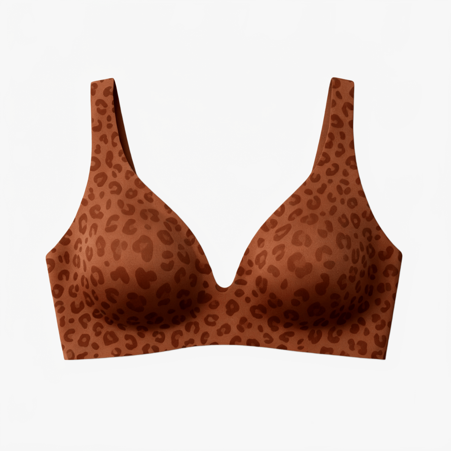 Soutien-gorge sans coutures sans armatures effet liftant avec col en V profond