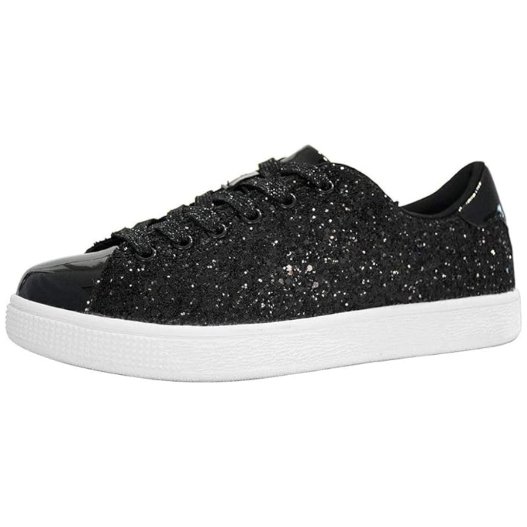 Sparkling Lace-Up Fashion Ladies Sneakers - Xenia