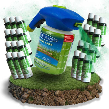 Spray à gazon liquide de semences hydro mousse | Facile à appliquer pour pelouse clairsemée et zones très sollicitées
