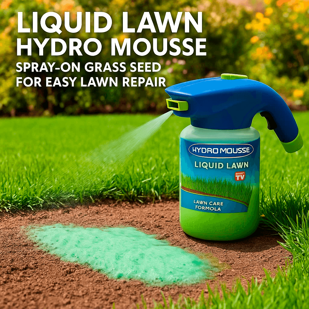 Spray à gazon liquide de semences hydro mousse | Facile à appliquer pour pelouse clairsemée et zones très sollicitées