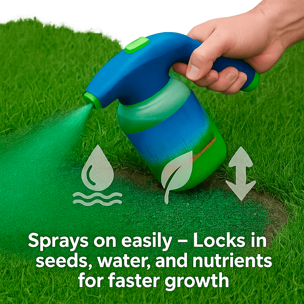 Spray à gazon liquide de semences hydro mousse | Facile à appliquer pour pelouse clairsemée et zones très sollicitées