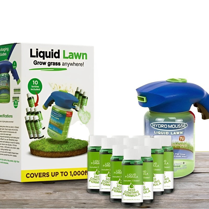 Spray à gazon liquide de semences hydro mousse | Facile à appliquer pour pelouse clairsemée et zones très sollicitées