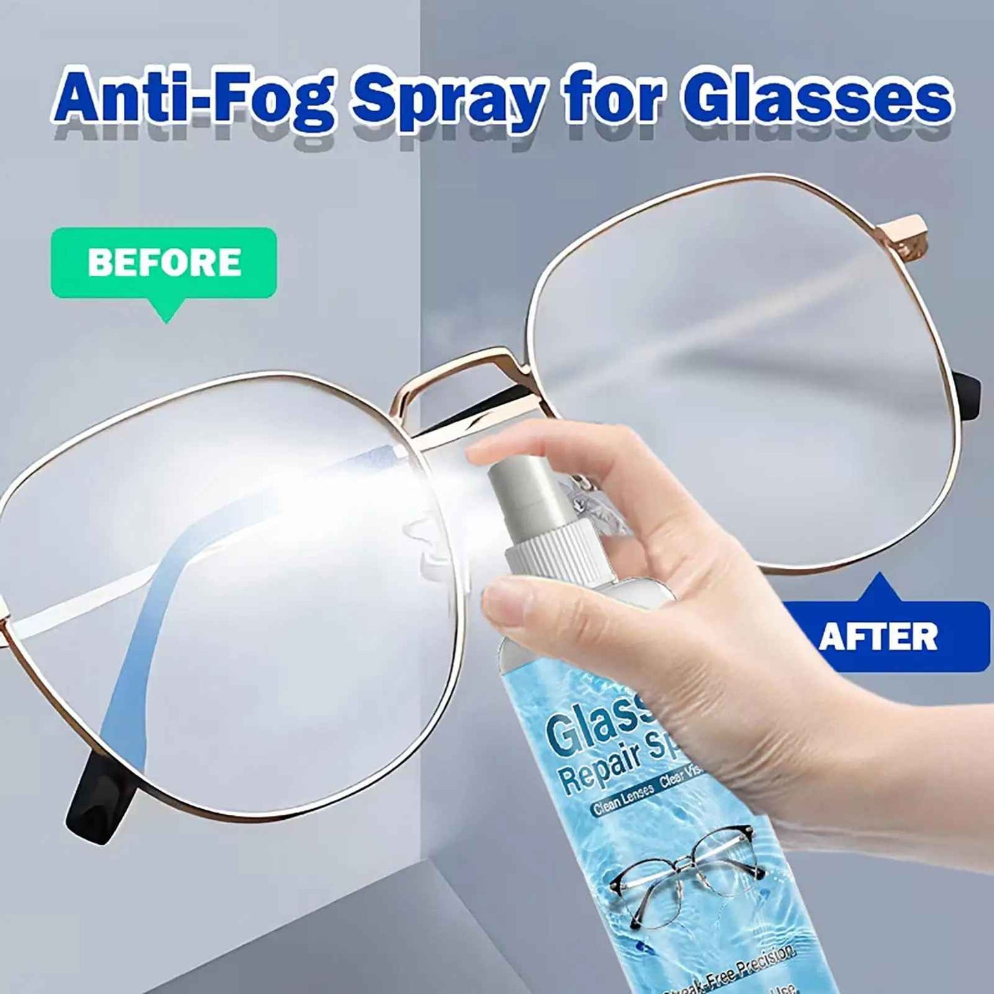 Spray nettoyant pour verres - spray d'entretien professionnel multi-surfaces pour verres et objectifs