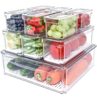 Ensemble de 10 organiseurs empilables pour réfrigérateur - FridgeMaster