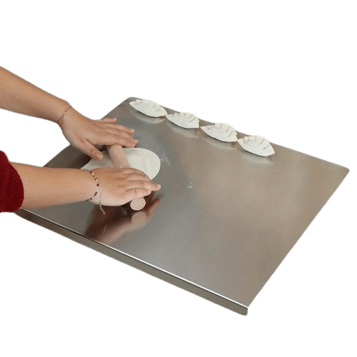 Stainless Steel Cutting Board - Non-Slip with Protective Edge