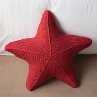 Coussin tricoté main Étoile de mer