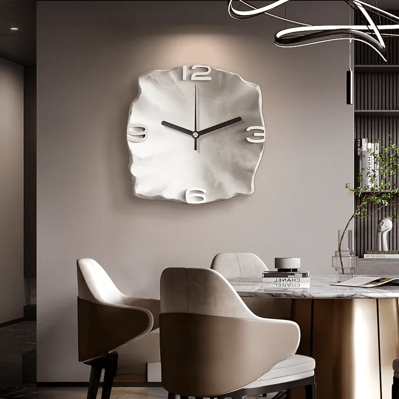 STONEAURA – Modern Sandstone Wall Clock with 3D Relief & Silent Quartz Technology