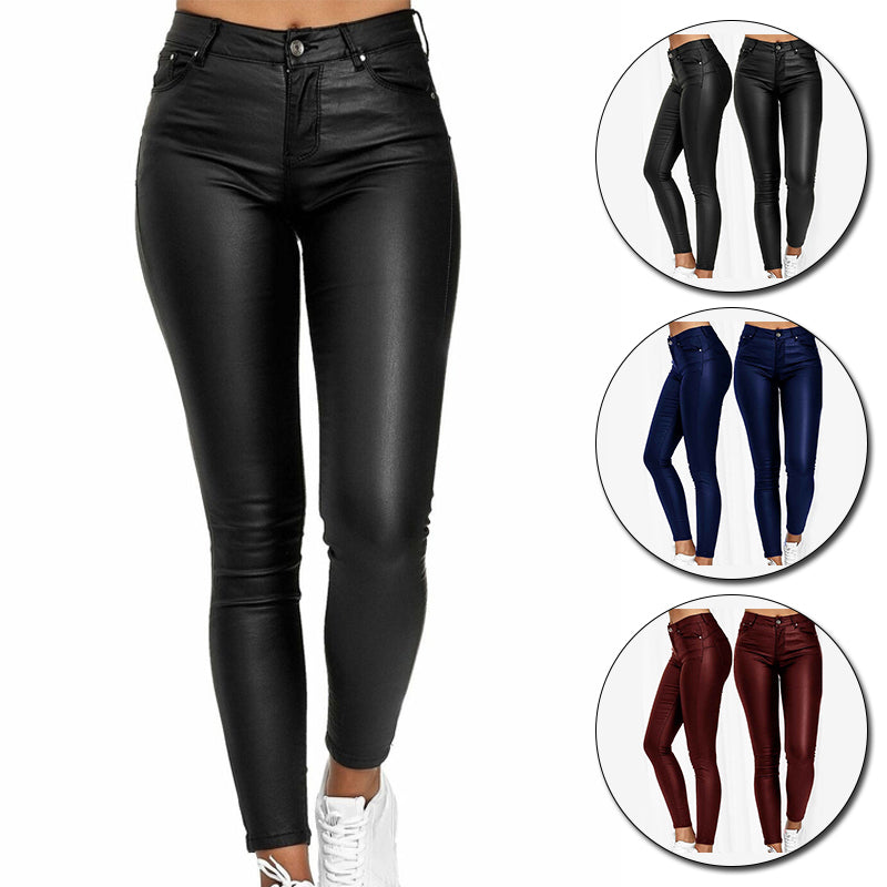 Stretch | Stretch Leather Trousers