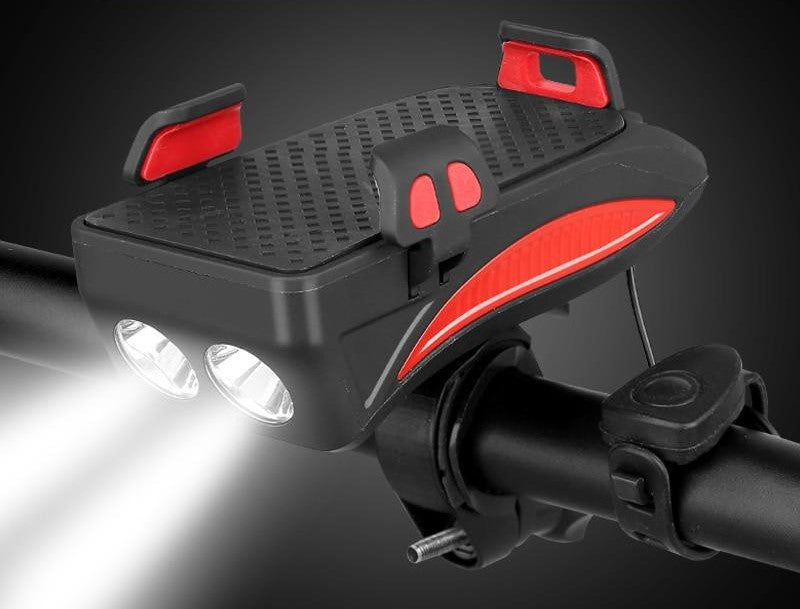 Support de téléphone pour vélo multifonction avec lumière et batterie externe