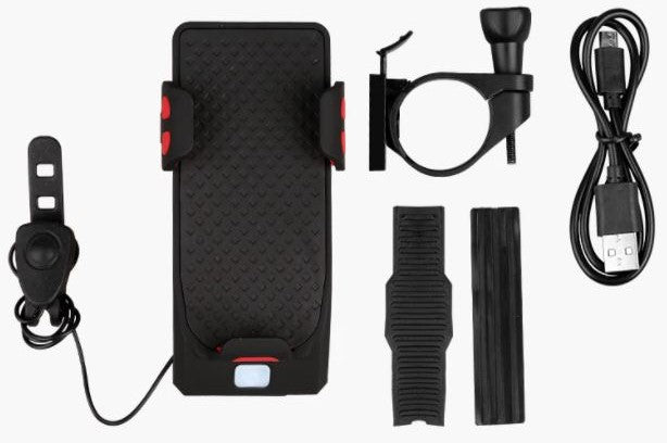 Support de téléphone pour vélo multifonction avec lumière et batterie externe