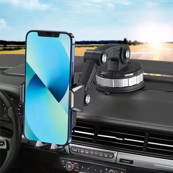 Support voiture universel avec bras télescopique et rotule à 360° pour pare-brise et tableau de bord