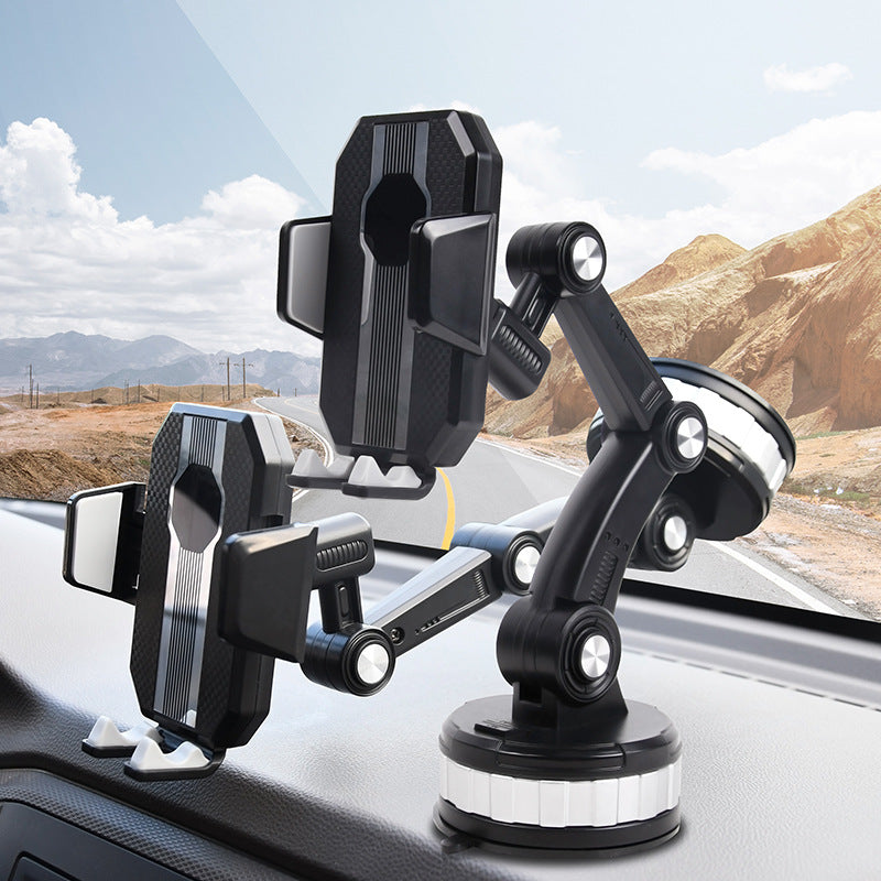 Support voiture universel avec bras télescopique et rotule à 360° pour pare-brise et tableau de bord