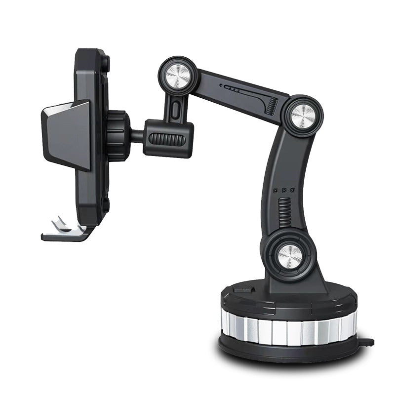 Support voiture universel avec bras télescopique et rotule à 360° pour pare-brise et tableau de bord
