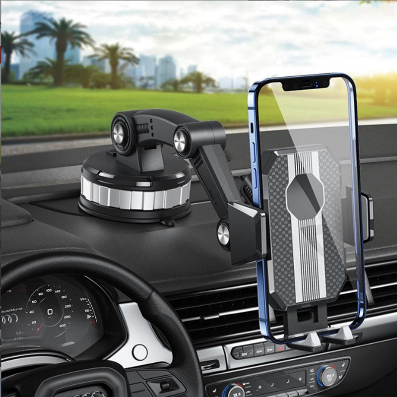 Support voiture universel avec bras télescopique et rotule à 360° pour pare-brise et tableau de bord