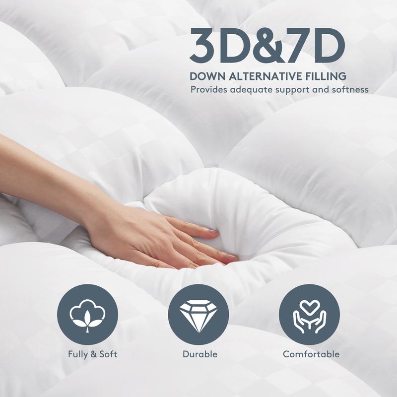 Surmatelas moelleux 1000 g/m² - couche de confort respirante et rafraîchissante