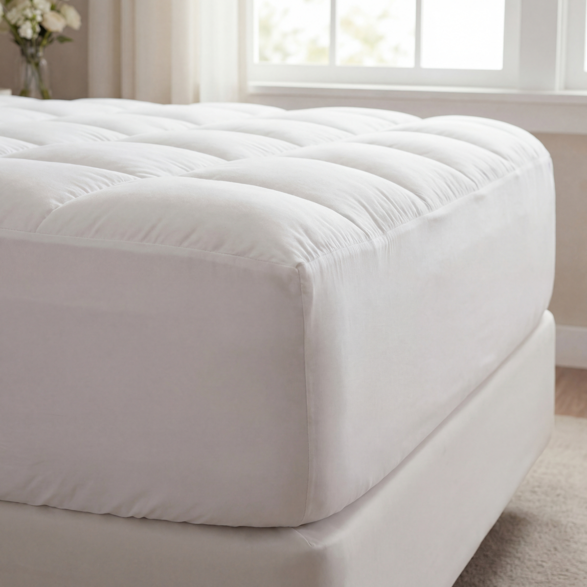 Surmatelas moelleux 1000 g/m² - couche de confort respirante et rafraîchissante