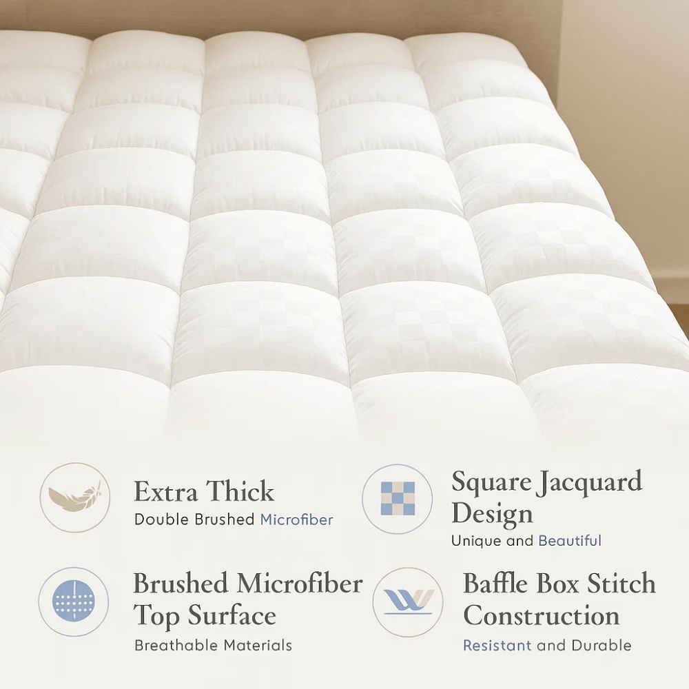 Surmatelas rafraîchissant pour un plus grand confort