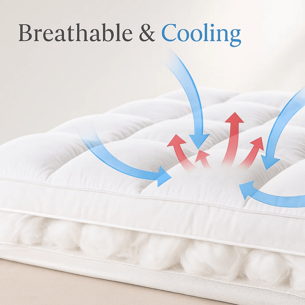 Surmatelas rafraîchissant pour un plus grand confort