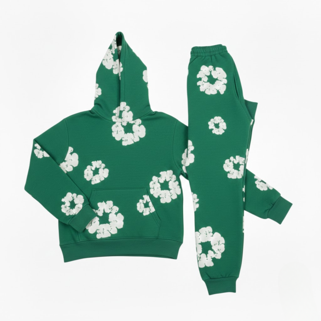 Survêtement élégant à motif floral pour femme