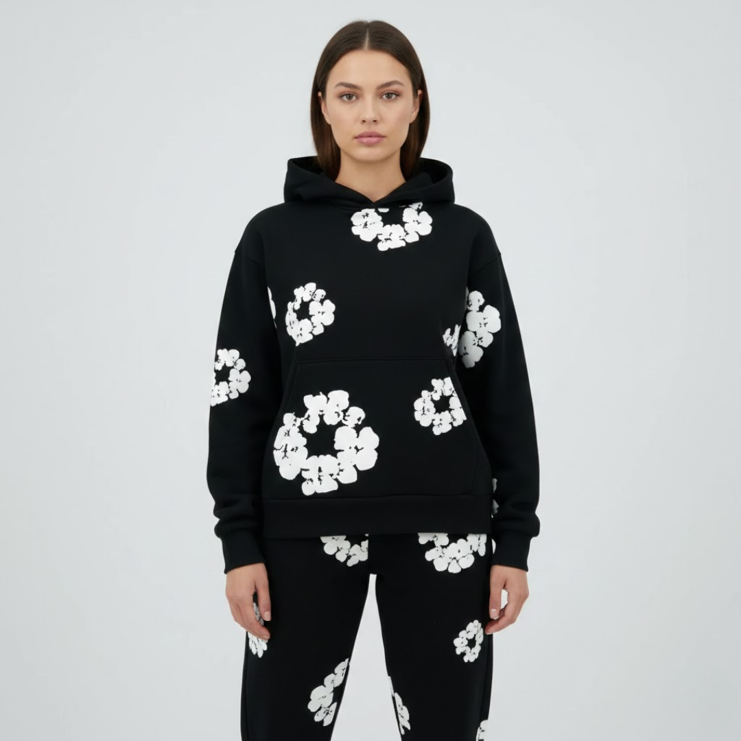 Survêtement élégant à motif floral pour femme