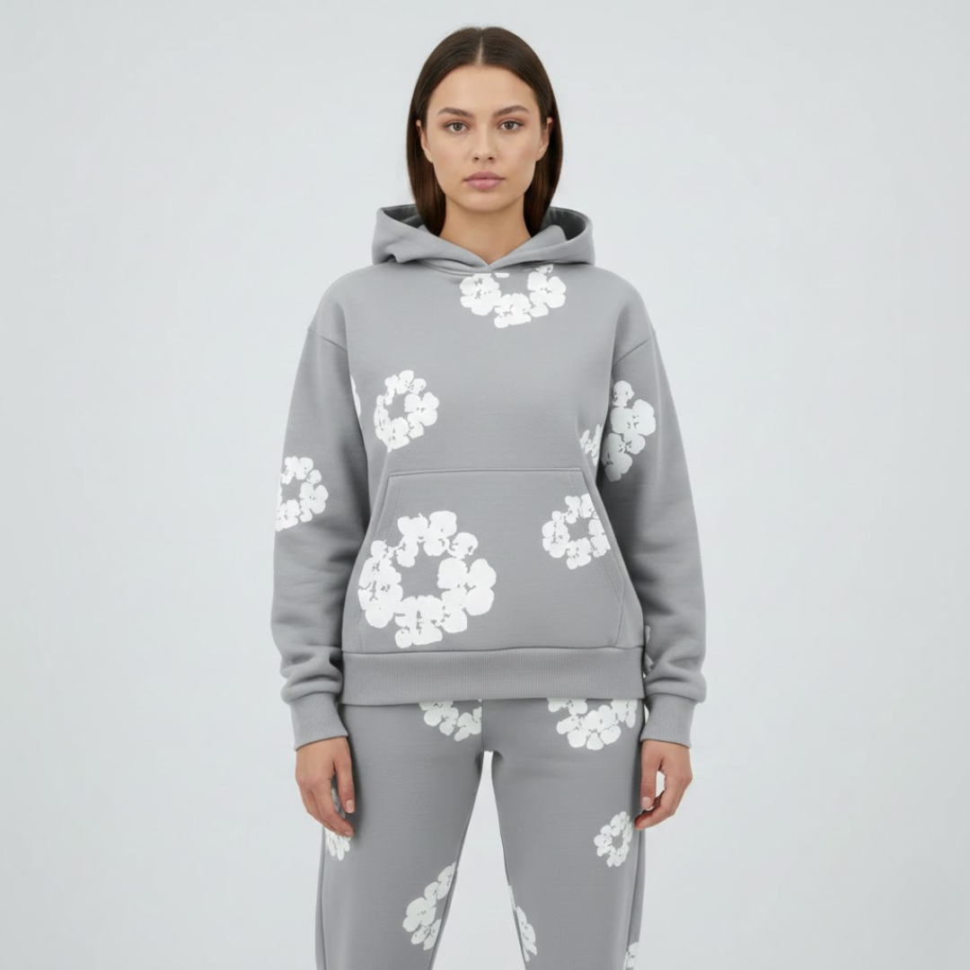 Survêtement élégant à motif floral pour femme