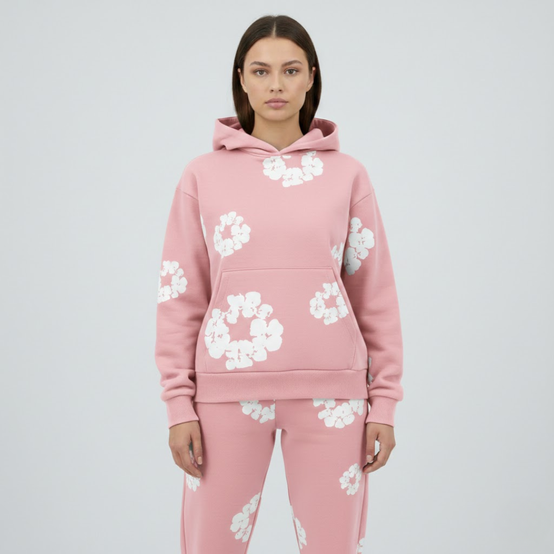 Survêtement élégant à motif floral pour femme