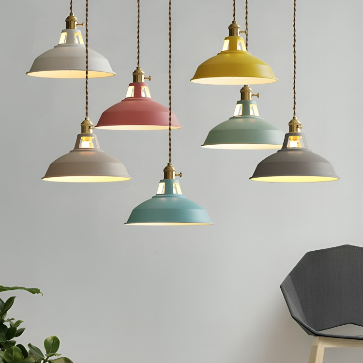 Suspension industrielle rétro en métal à 1 lampe pour restaurant